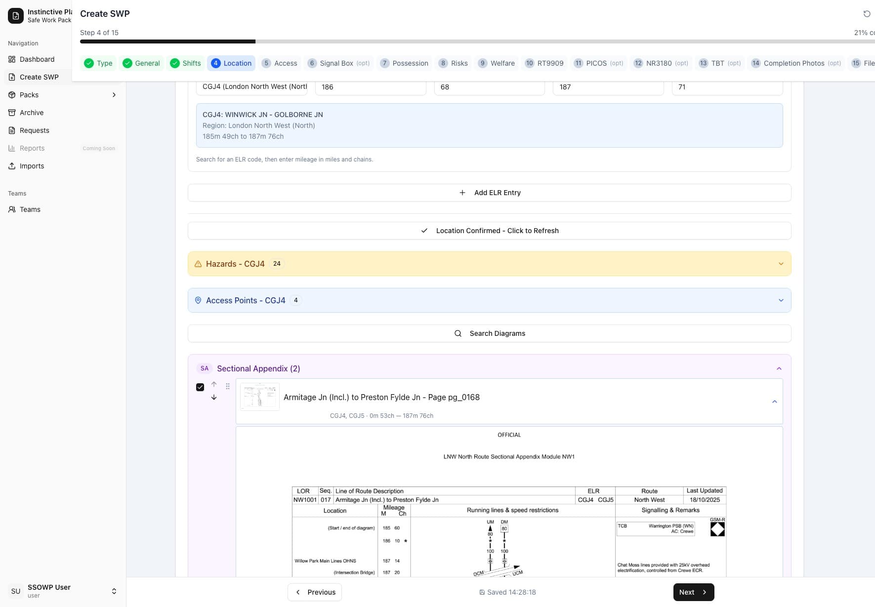 SSOWP Multi-step workflow interface